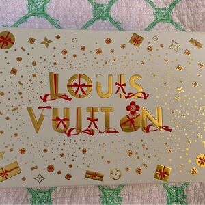 Louis Vuitton EMPTY Gift Box with Gold and Red Accents!